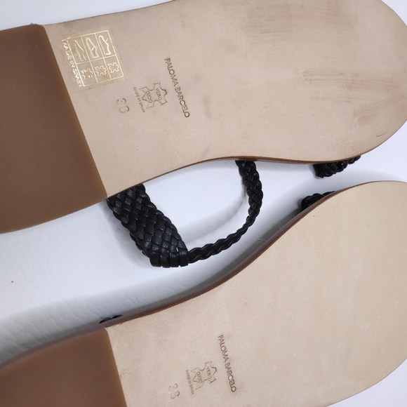 Paloma Barcelo Sandrine Woven Flat Sandals Size 38 - Picture 7 of 8